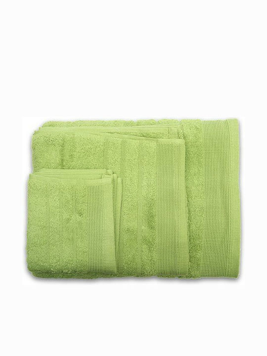 Sunshine Bath Towel Set 3pcs Chimbouri 14 Green Weight 500gr/m²