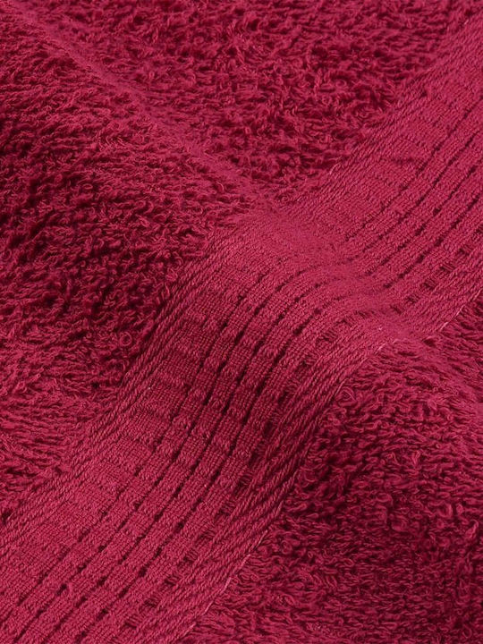 vidaXL Bath Towel 100x150cm Burgundy 2 Pieces Weight 360gsm