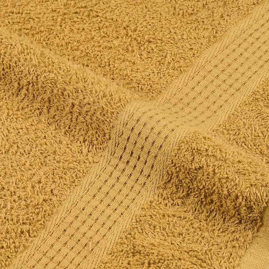 vidaXL Bath Towel 100x150cm Gold 2 Pieces Weight 360g/m²