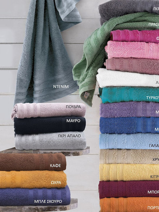 Rythmos Hand Towel Lagoon 40x60cm Gold Weight 470gr/m²