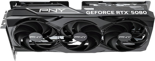 PNY GeForce RTX 5080 16GB GDDR7 Overclocked Triple Fan Κάρτα Γραφικών