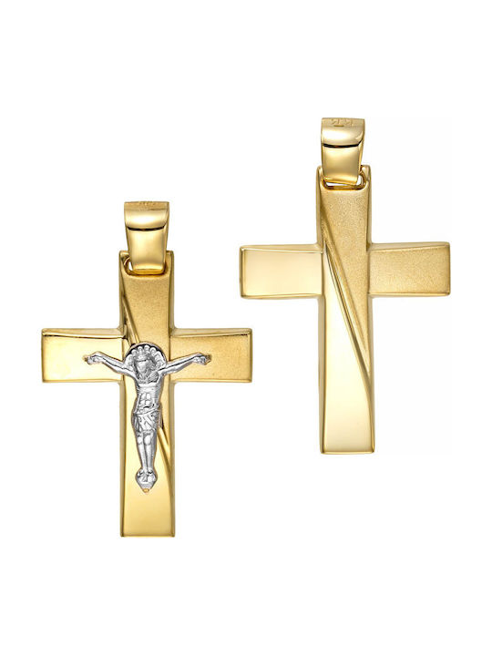 Papoulidis Jewellery Χρυσός Σταυρός 14Κ Διπλής Όψης Papoulidis Jewellery Χρυσός Σταυρός 14Κ Διπλής Όψης