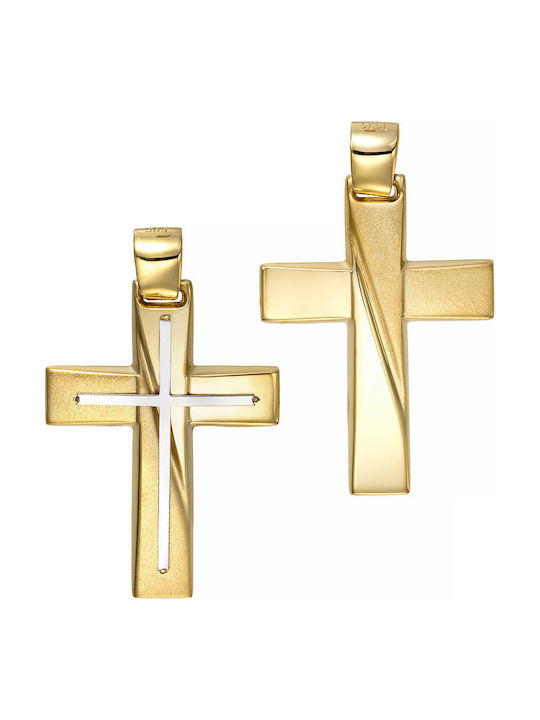 Papoulidis Jewellery Χρυσός Σταυρός 14Κ Διπλής Όψης Papoulidis Jewellery Χρυσός Σταυρός 14Κ Διπλής Όψης