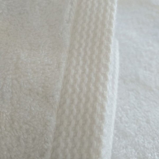 Lino Home Handtuch Solid 30x50εκ. Weiß Gewicht 600gr/m²
