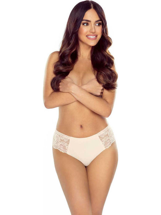 Women's Slip with Lace Beige
