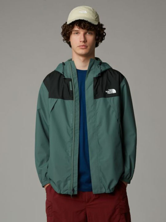 Antora Jacket Waterproof and Windproof Duck Green, Tnf Black