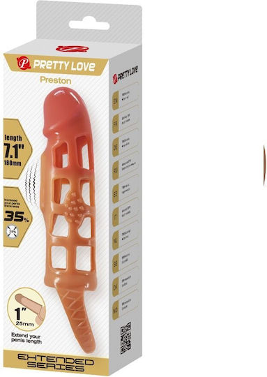 Pretty Love Vibrierende Penishülle Penis-Verlängerung mit Vibration 18cm