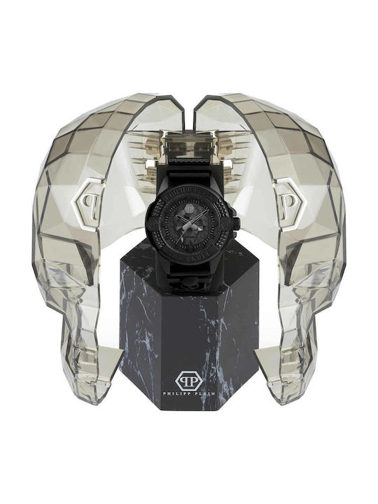Philipp Plein The $kull Men's Battery Watch With Black Metal Bracelet