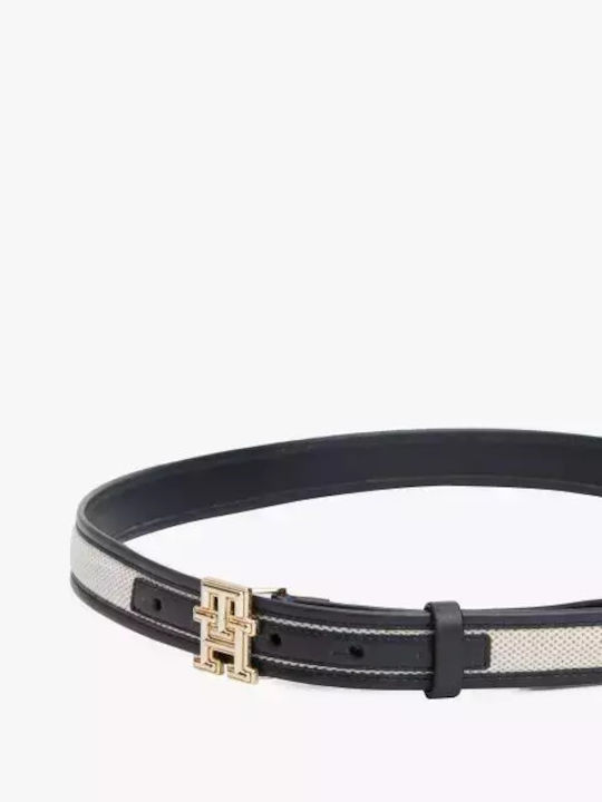Th Monogram Curea Dama Din Piele Albastră
