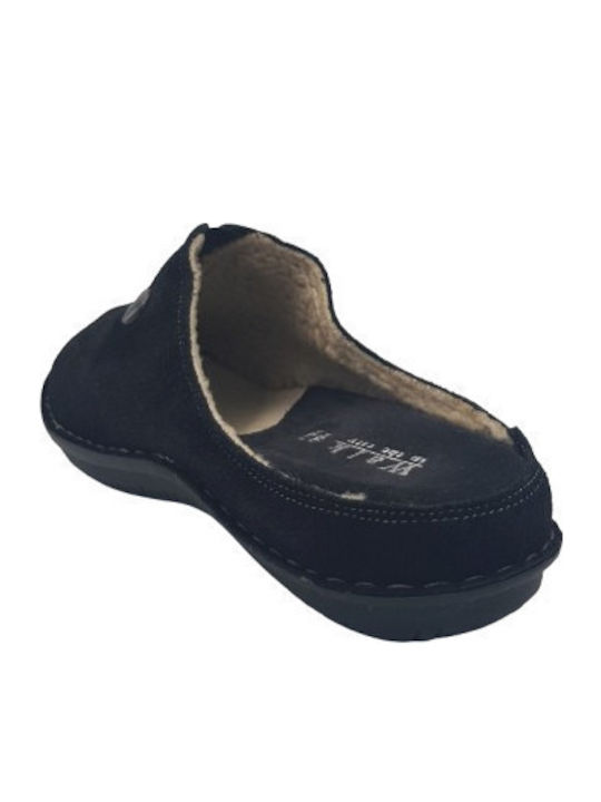 Anatomical Leather Women's Slippers Black