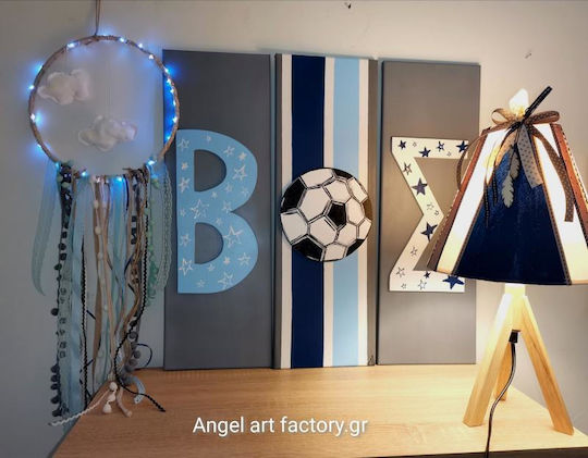 Wooden Triptych Panel "Ball Initials"