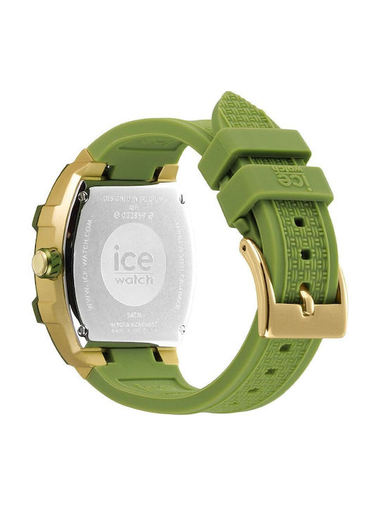 Ice Women's Watch with Green Rubber Strap