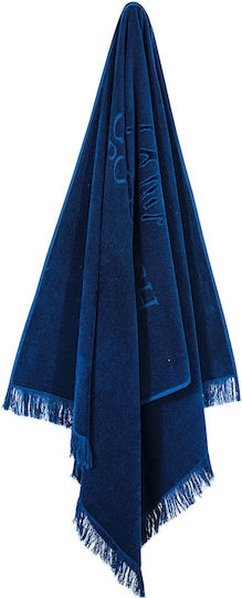 Das Home Beach Towel Cotton Blue with Fringes 70x170cm.