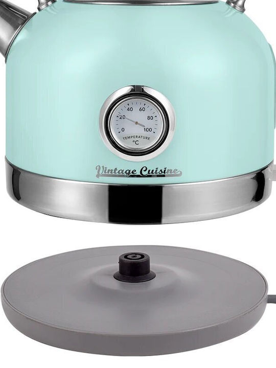 Retro Ceainic cu Filtru Inox Verde 1700ml