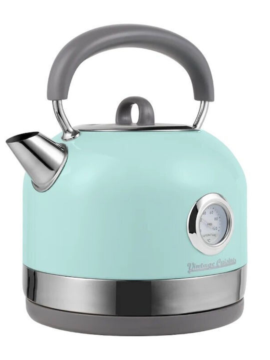 Retro Ceainic cu Filtru Inox Verde 1700ml