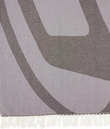 Diesel Beach Towel Cotton Gray with Fringes 180x180cm.