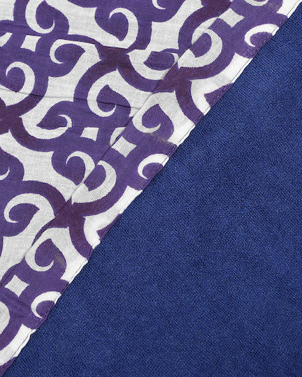 Inart Beach Towel Cotton Purple 100x180cm.