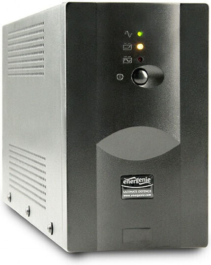 Energenie Unitate UPS-PC-652A Unitate UPS Linie Interactivă 650VA 390W cu 2 Prize IEC