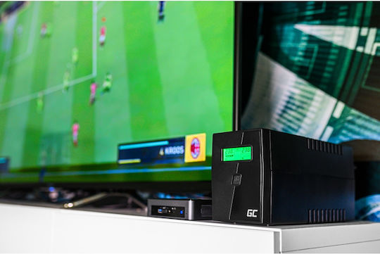 Green Cell Power Proof UPS Line-Interactive 1000VA 600W με 2 Schuko Πρίζες