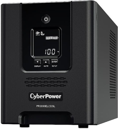 CyberPower PR3000ELCDSL Unitate UPS Linie Interactivă 3000VA 2700W cu 8 Prize IEC