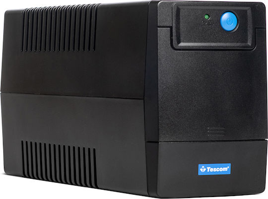 Tescom Leo LED 850VA UPS Line-Interactive 480W with 2 Schuko Power Plugs