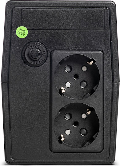 Tescom Leo LED 850VA UPS Line-Interactive 480W with 2 Schuko Power Plugs