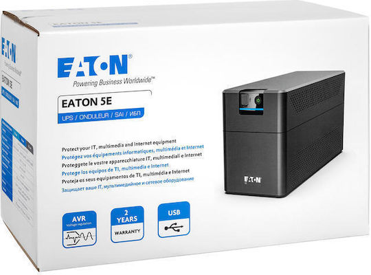 Eaton 5E Gen2 1600 USB UPS Line-Interactive 1600VA 900W με 6 IEC Πρίζες