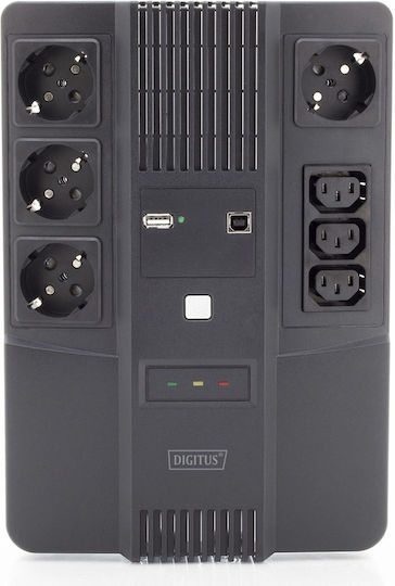 Digitus DN-170110 UPS Line-Interactive 600VA 360W με 7 Πρίζες