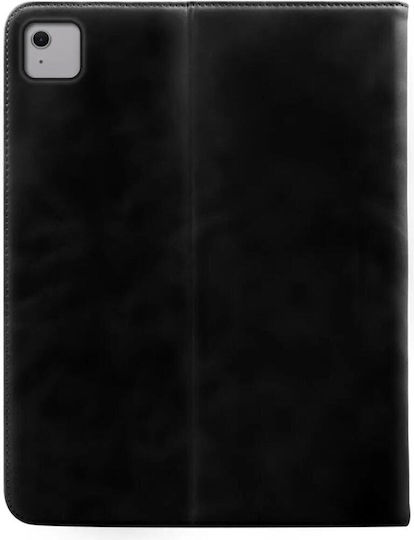 Rosso Deluxe Flip Cover Δερμάτινη Μαύρη (iPad Air 13" 2024)