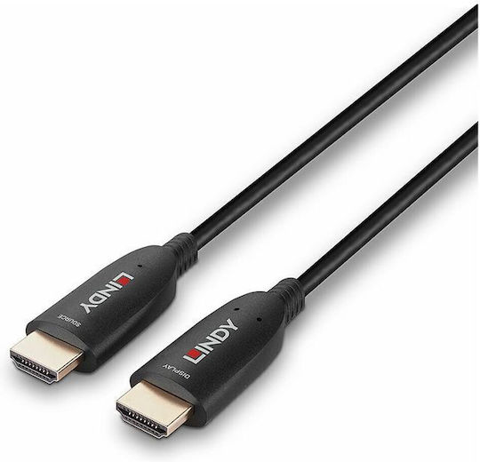 Lindy HDMI 2.1 Ultra High Speed 48Gbps 4K 120Hz HDR VRR Cable HDMI male - HDMI male 20m Μαύρο