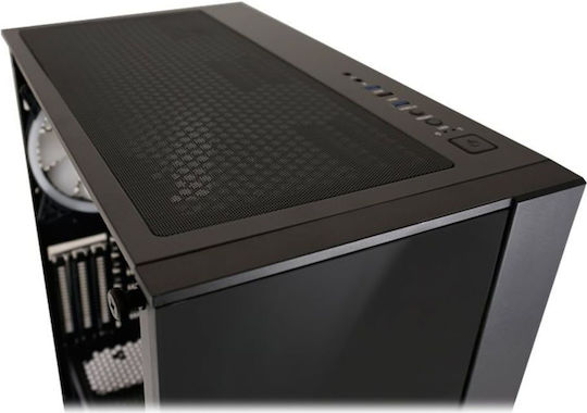 LC-Power Gaming 803W Lucid X Midi Tower Κουτί Υπολογιστή με Πλαϊνό Παράθυρο και RGB Φωτισμό Μαύρο