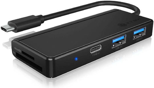 Icy Box Hub 3 Θυρών USB 3.0 με σύνδεση USB-C