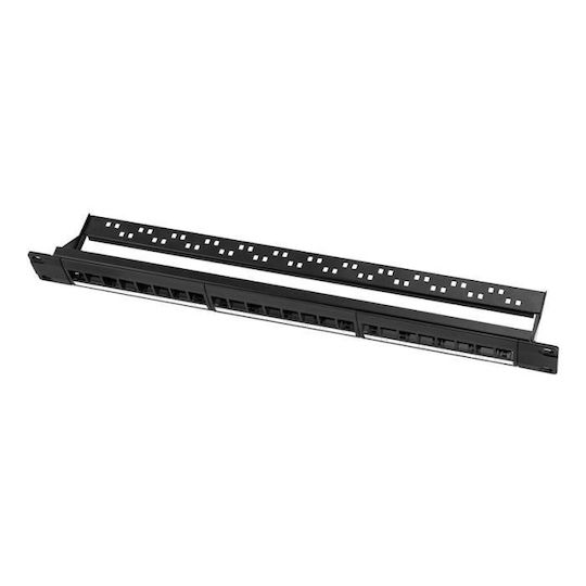 LogiLink Κάλυμμα Πάνελ για Rack 1U 19" 24 Θυρών Μαύρο