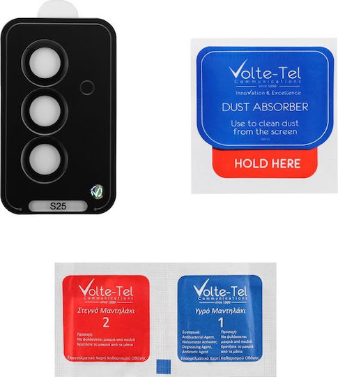 Volte-Tel Premium Easy Application Προστασία Κάμερας Tempered Glass Μαύρο για το Samsung S25 5G