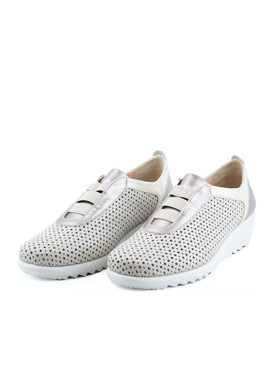 Ανατομικά Γυναικεία Slip-On Δερμάτινα Sand-Ammos-Beige
