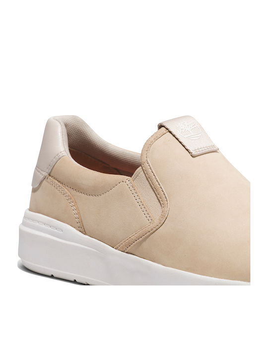 Seneca Bay de piele Slip-on-uri pentru bărbați Bej