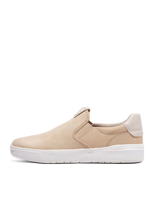 Seneca Bay de piele Slip-on-uri pentru bărbați Bej