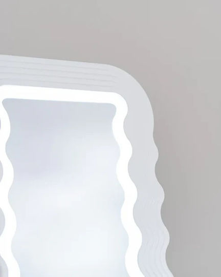 Flamingueo Makeup Mirror Wall with Light 3x3cm White