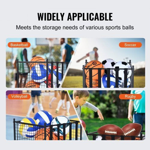 Locked Ball Storage Cart Vevor Indoor Outdoor Space Ql201922ycdl7ul46v0