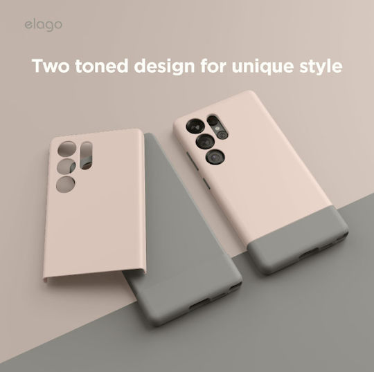 Elago Glide Umschlag Rückseite Kunststoff / Silikon Lovely Pink / Medium Grey (Galaxy S25 Ultra,Samsung S25 Ultra)