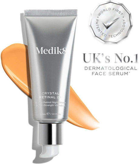 Medik8 Crystal Retinal 20 Moisturizing & Anti-aging Serum Face with Retinal & Vitamin E for Detoxification & Radiance 30ml