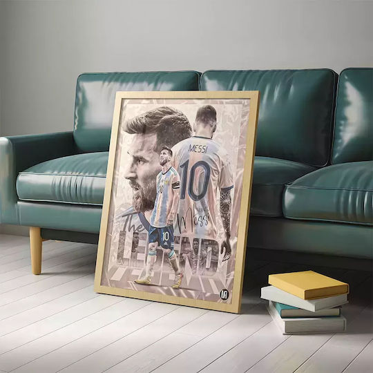 Messi Κάδρο Ξύλινο 30x40cm