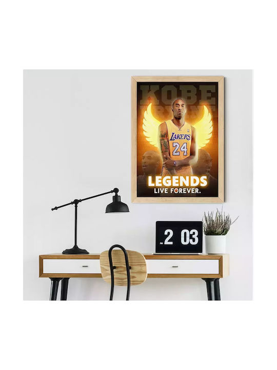 Nba - Kobe Bryant S Frame Wooden 30x40cm