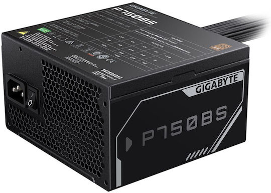 Gigabyte 750W Μαύρο Τροφοδοτικό Υπολογιστή Full Wired 80 Plus Bronze (GP-P750BS)