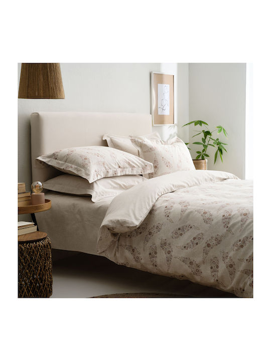 Vesta Home Подредба Пликове За Завивки Памук 260x240см King Size С 2 Калъфки За Възглавници Karen Бежов