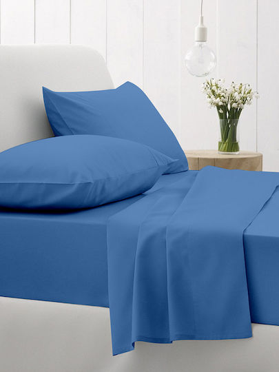 Sunshine Παπλωματοθήκη Βαμβακερή Μονή 170x250 Cotton Feelings 104 Blue