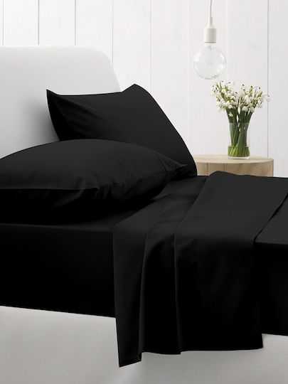 Sunshine Παπλωματοθήκη Βαμβακερή Υπέρδιπλη 230x250 Cotton Feelings 111 Black