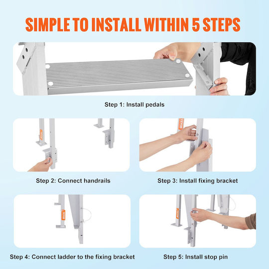 Vevor 5 Steps Boat Ladder