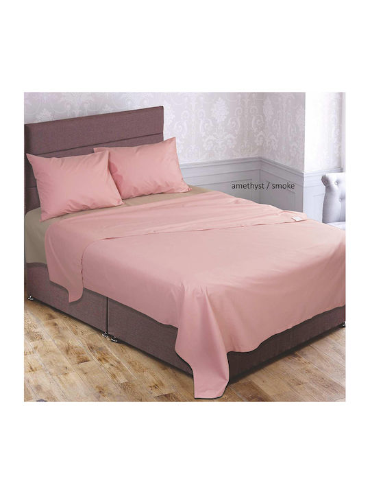 Flamingo Duvet Cover Set Cotton Single with Pillowcase 160x240 Amethyst