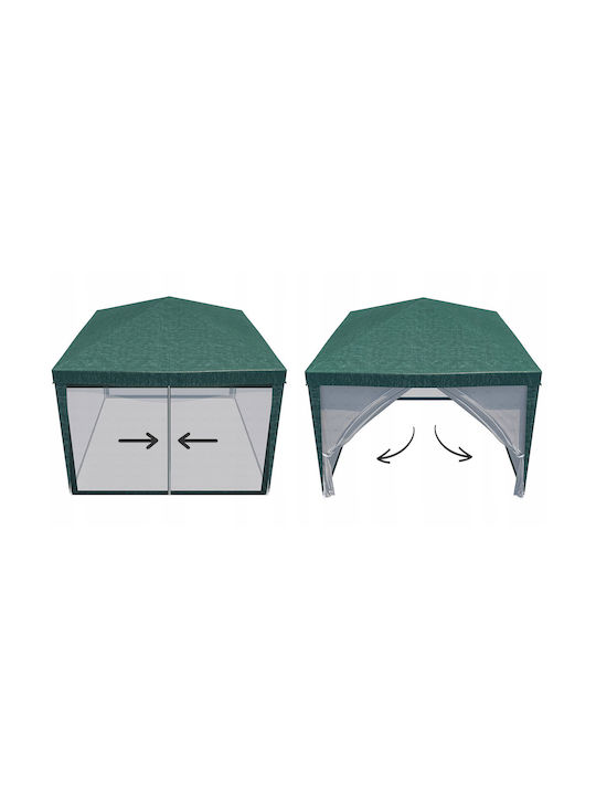 Square Pavilion Insect Netting Zipper 3x3m Green